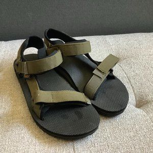 Brand new army green Teva sandals